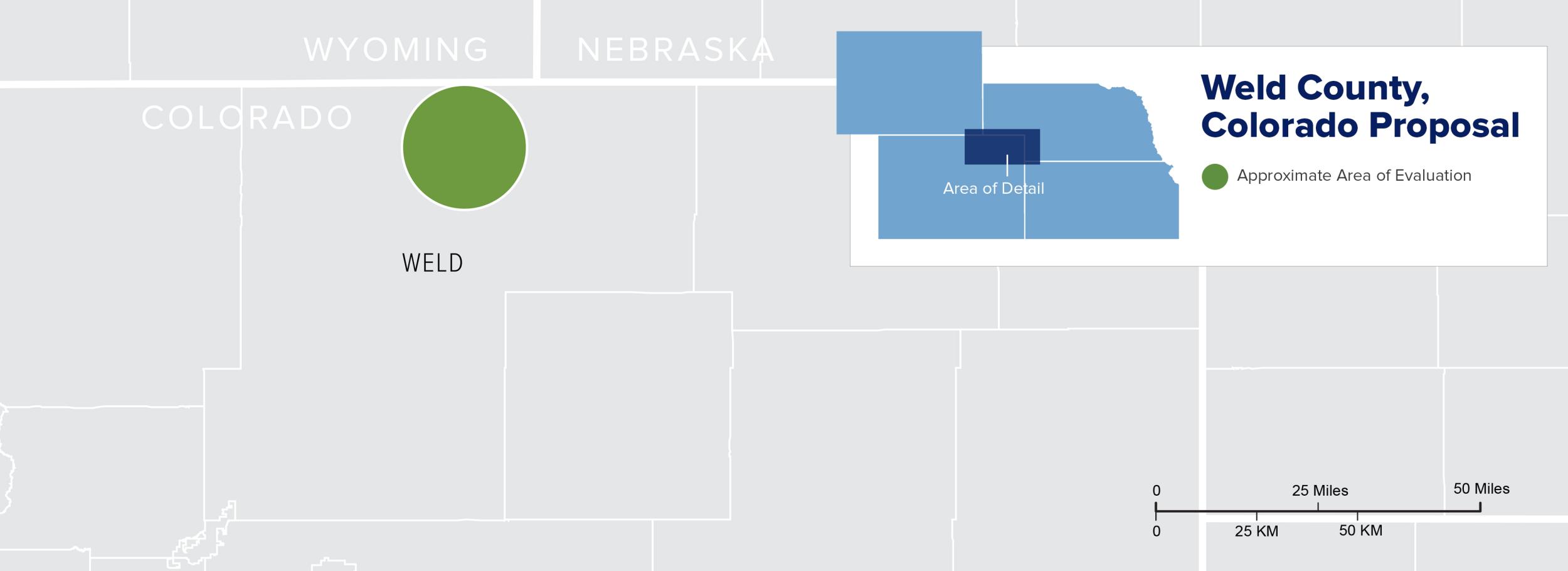 Weld County Projects map