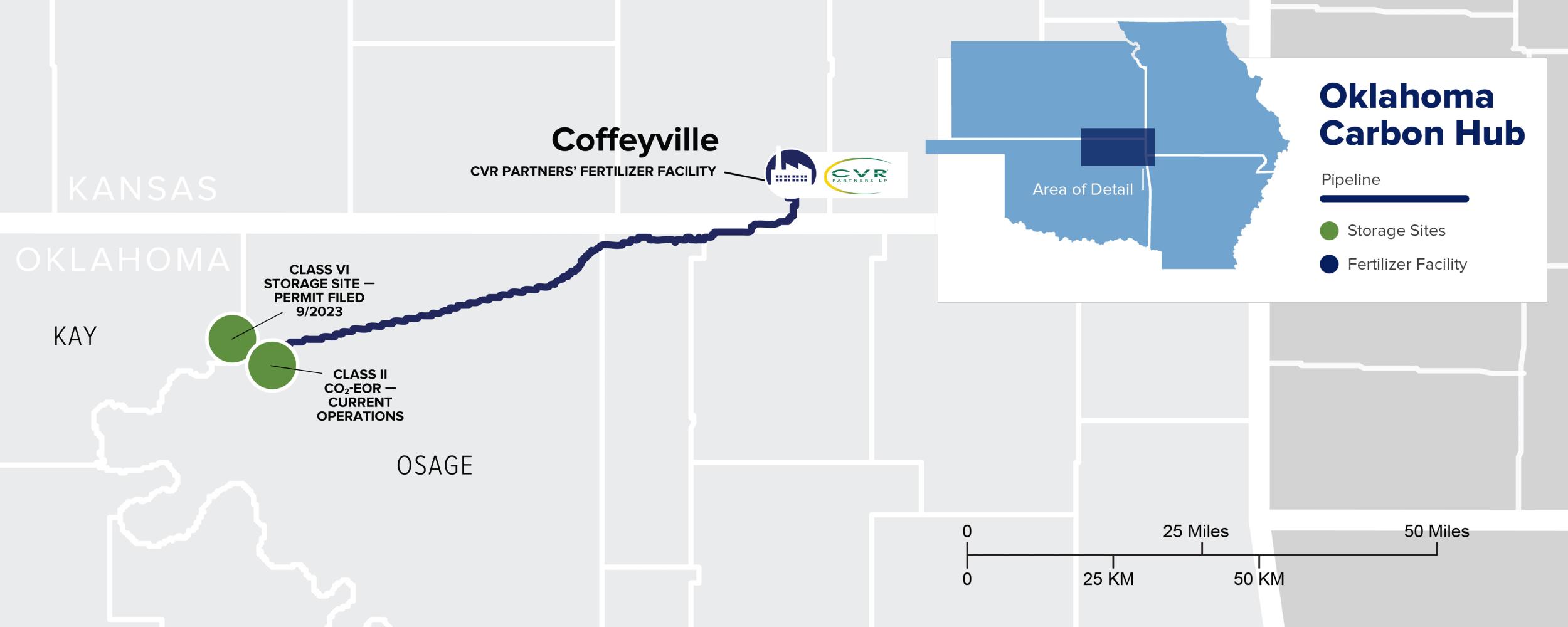 Oklahoma Carbon Hub map
